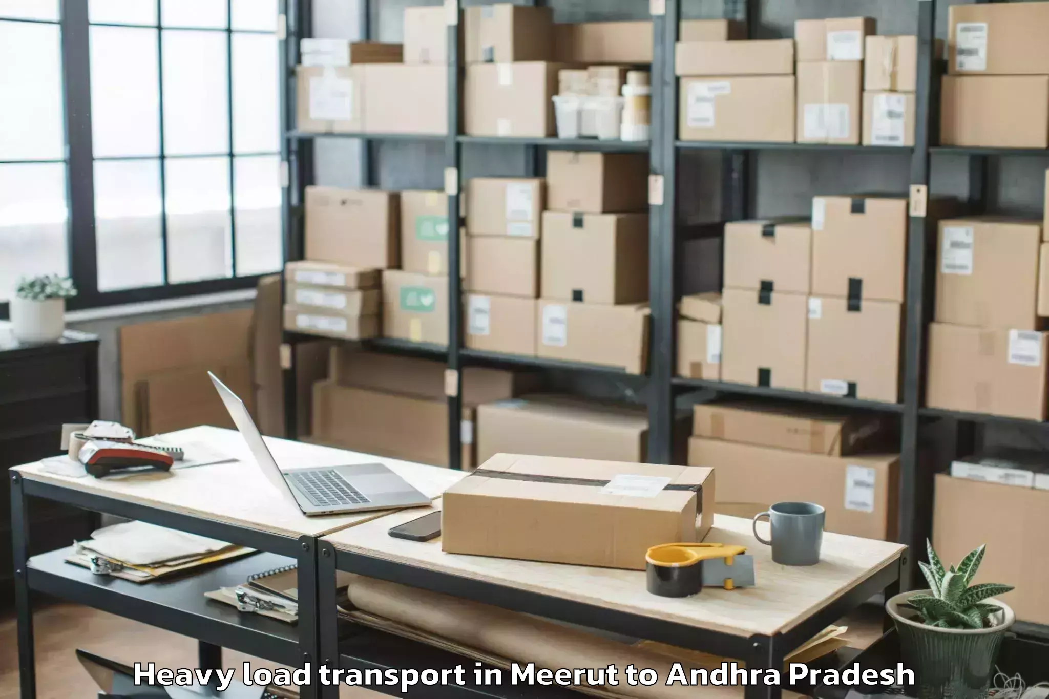 Leading Meerut to Muttukuru Heavy Load Transport Provider